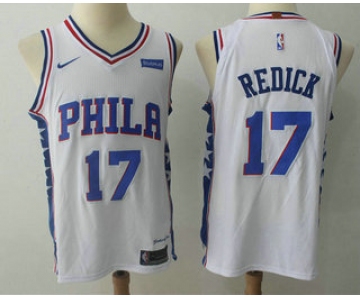 Men's Philadelphia 76ers #17 J.J. Redick White 2017-2018 Nike Authentic Stubhub Stitched NBA Jersey