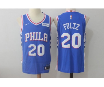 Men's Philadelphia 76ers #20 Markelle Fultz New Royal Blue 2017-2018 Nike Swingman Stitched NBA Jersey