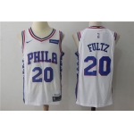 Men's Philadelphia 76ers #20 Markelle Fultz White 2017-2018 Nike Swingman Stubhub Stitched NBA Jersey