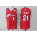 Men's Philadelphia 76ers #21 Joel Embiid Red 2017-2018 Nike Swingman Stubhub Stitched NBA Jersey