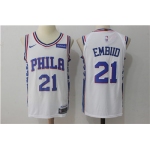 Men's Philadelphia 76ers #21 Joel Embiid White Nike Stitched NBA Jersey