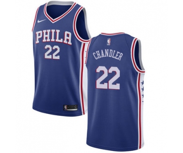 Men's Philadelphia 76ers #22 Wilson Chandler Swingman Blue Basketball Icon Edition Jersey