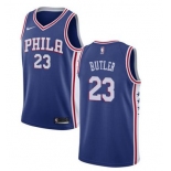 Men's Philadelphia 76ers #23 Jimmy Butler Cream NEW Blue Jersey