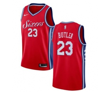 Men's Philadelphia 76ers #23 Jimmy Butler Cream NEW Red Jersey