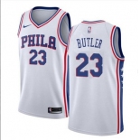 Men's Philadelphia 76ers #23 Jimmy Butler Cream NEW White Jersey