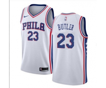 Men's Philadelphia 76ers #23 Jimmy Butler Cream NEW White Jersey