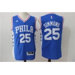 Men's Philadelphia 76ers #25 Ben Simmons Blue Revolution 30 Swingman Basketball Jersey