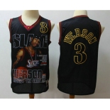 Men's Philadelphia 76ers #3 Allen Iverson Black Fashion Limited Jersey