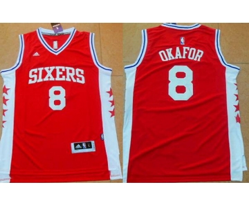 Men's Philadelphia 76ers #8 Jahlil Okafor Revolution 30 Swingman 2015 Draft New Red Jersey