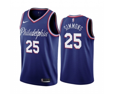 Nike 76ers #25 Ben Simmons Navy 2019-20 City Edition Swingman NBA Jersey