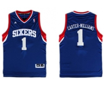 Philadelphia 76ers #1 Michael Carter -Williams Revolution 30 Swingman Blue Jersey