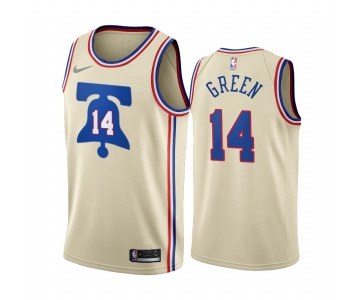 Philadelphia 76ers #14 Danny Green Cream NBA Swingman 2020-21 Earned Edition Jersey