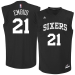 Philadelphia 76ers #21 Joel Embiid Black Chase Fashion Replica Jersey