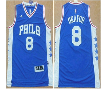 Philadelphia Sixers #8 Jahlil Okafor Revolution 30 Swingman 2015 New Blue Jersey