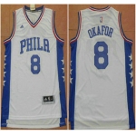 Philadelphia Sixers #8 Jahlil Okafor Revolution 30 Swingman 2015 New White Jersey