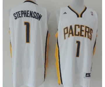 Indiana Pacers #1 Lance Stephenson Revolution 30 Swingman White Jersey