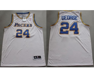 Indiana Pacers #24 Paul George ABA Hardwood Classic Swingman White Jersey