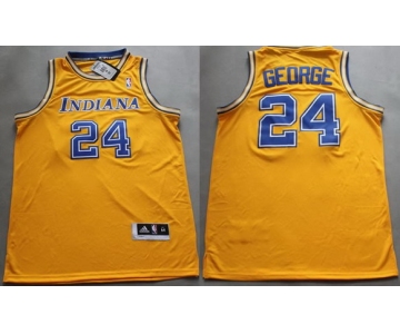 Indiana Pacers #24 Paul George ABA Hardwood Classic Swingman Yellow Jersey