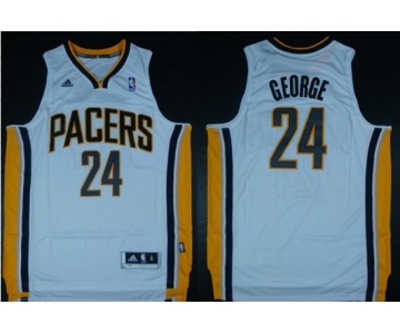 Indiana Pacers #24 Paul George Revolution 30 Swingman White Jersey