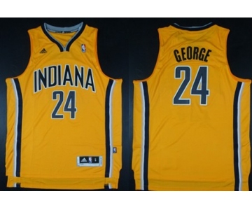 Indiana Pacers #24 Paul George Revolution 30 Swingman Yellow Jersey