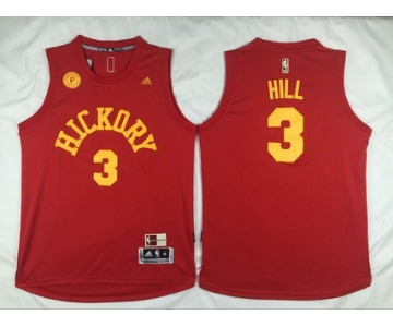 Men's Indiana Pacers #3 George Hill Revolution 30 Swingman 2015-16 Retro Red Jersey