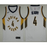 Men's Indiana Pacers #4 Victor Oladipo New White 2017-2018 Nike Swingman Stitched NBA Jersey
