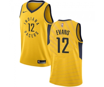 Nike Pacers #12 Tyreke Evans Gold NBA Swingman Statement Edition Jersey