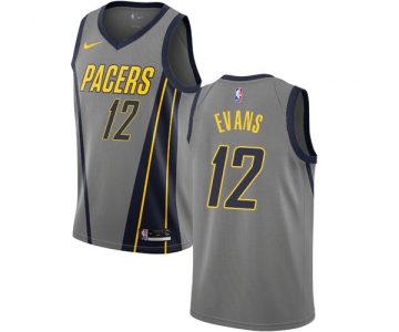 Nike Pacers #12 Tyreke Evans Gray NBA Swingman City Edition Jersey