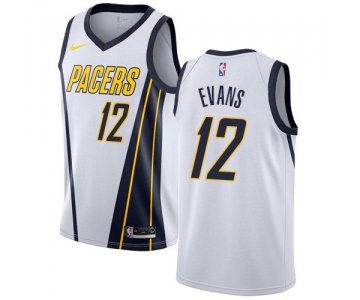 Nike Pacers #12 Tyreke Evans White NBA Swingman Earned Edition Jersey