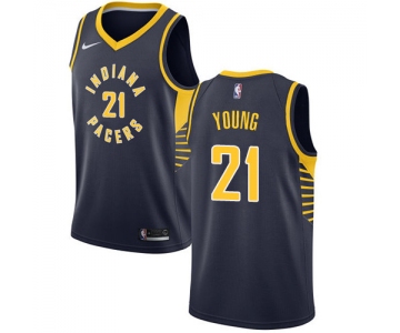 Nike Pacers #21 Thaddeus Young Navy Blue NBA Swingman Icon Edition Jersey