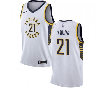 Nike Pacers #21 Thaddeus Young White NBA Swingman Association Edition Jersey