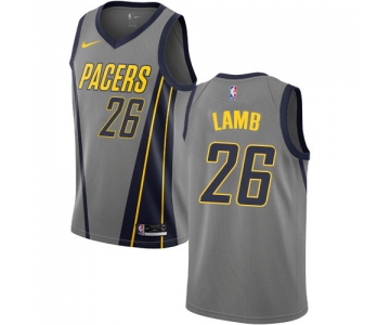 Nike Pacers #26 Jeremy Lamb Gray NBA Swingman City Edition 2018-19 Jersey