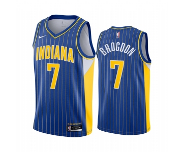 Nike Pacers #7 Malcolm Brogdon Blue NBA Swingman 2020-21 City Edition Jersey