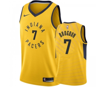 Nike Pacers #7 Malcolm Brogdon Gold NBA Swingman Statement Edition Jersey