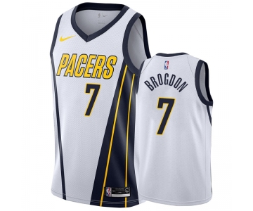 Nike Pacers #7 Malcolm Brogdon White NBA Swingman Earned Jersey