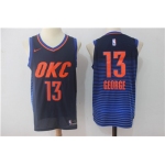 Men's Oklahoma City Thunder #13 Paul George Navy Blue 2017-2018 Nike Swingman Stitched NBA Jersey