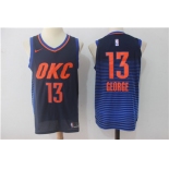 Men's Oklahoma City Thunder #13 Paul George Navy Blue 2017-2018 Nike Swingman Stitched NBA Jersey