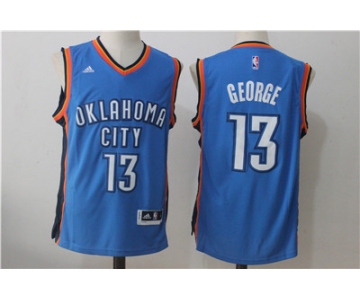 Men's Oklahoma City Thunder #13 Paul George Royal Blue Stitched NBA Adidas Revolution 30 Swingman Jersey