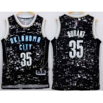 Men's Oklahoma City Thunder #35 Kevin Durant Adidas 2015 Gray City Lights Swingman Jersey