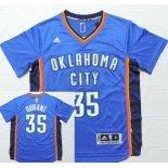 Men's Oklahoma City Thunder #35 Kevin Durant Revolution 30 Swingman 2014 New Blue Short-Sleeved Jersey
