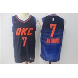 Men's Oklahoma City Thunder #7 Carmelo Anthony Blue Nike Jersey