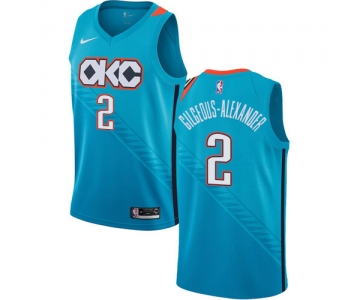 Nike Thunder #2 Shai Gilgeous-Alexander Turquoise NBA Swingman City Edition 2018-19 Jersey