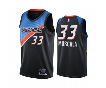Nike Thunder #33 Mike Muscala Black NBA Swingman 2020-21 City Edition Jersey
