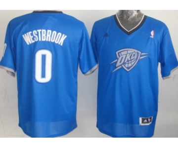 Oklahoma City Thunder #0 Russell Westbrook Revolution 30 Swingman 2013 Christmas Day Blue Jersey