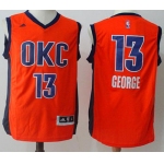 Oklahoma City Thunder #13 Paul George Orange Alternate Stitched NBA Jersey