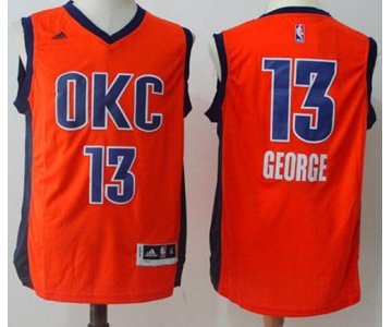 Oklahoma City Thunder #13 Paul George Orange Alternate Stitched NBA Jersey