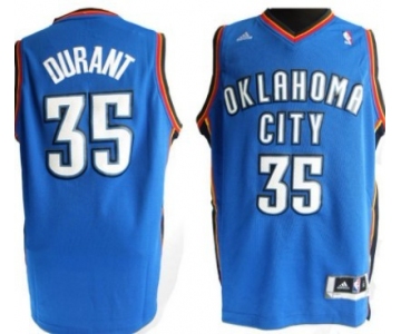 Oklahoma City Thunder #35 Kevin Durant Revolution 30 Swingman Blue Jersey