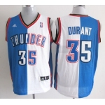 Oklahoma City Thunder #35 Kevin Durant Revolution 30 Swingman Blue/White Two Tone Jersey