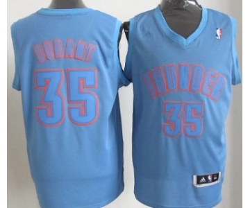 Oklahoma City Thunder #35 Kevin Durant Revolution 30 Swingman Light Blue Big Color Jersey