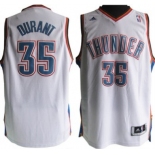 Oklahoma City Thunder #35 Kevin Durant Revolution 30 Swingman White Jersey
